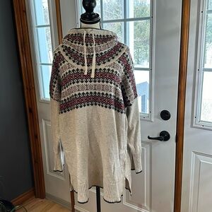 Eddie Bauer Fair Isle Cowl Neck Sweater